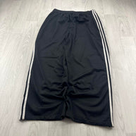 VINTAGE Y2K ADIDAS SIDE STRIPE WIDE LEG TRACKSUIT BOTTOMS BLACK