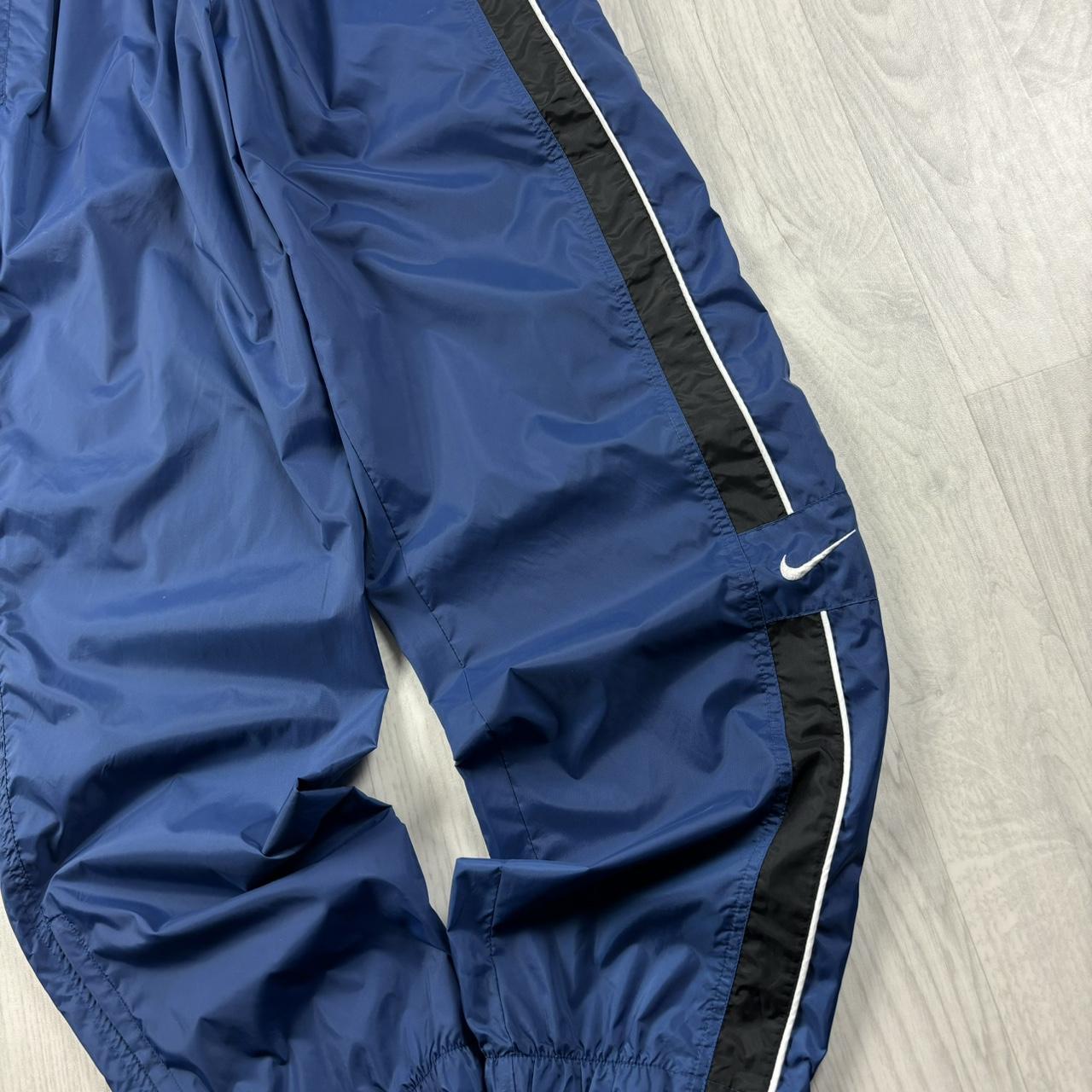 VINTAGE Y2K NIKE BAGGY SHELL TRACKSUIT BOTTOMS BLUE