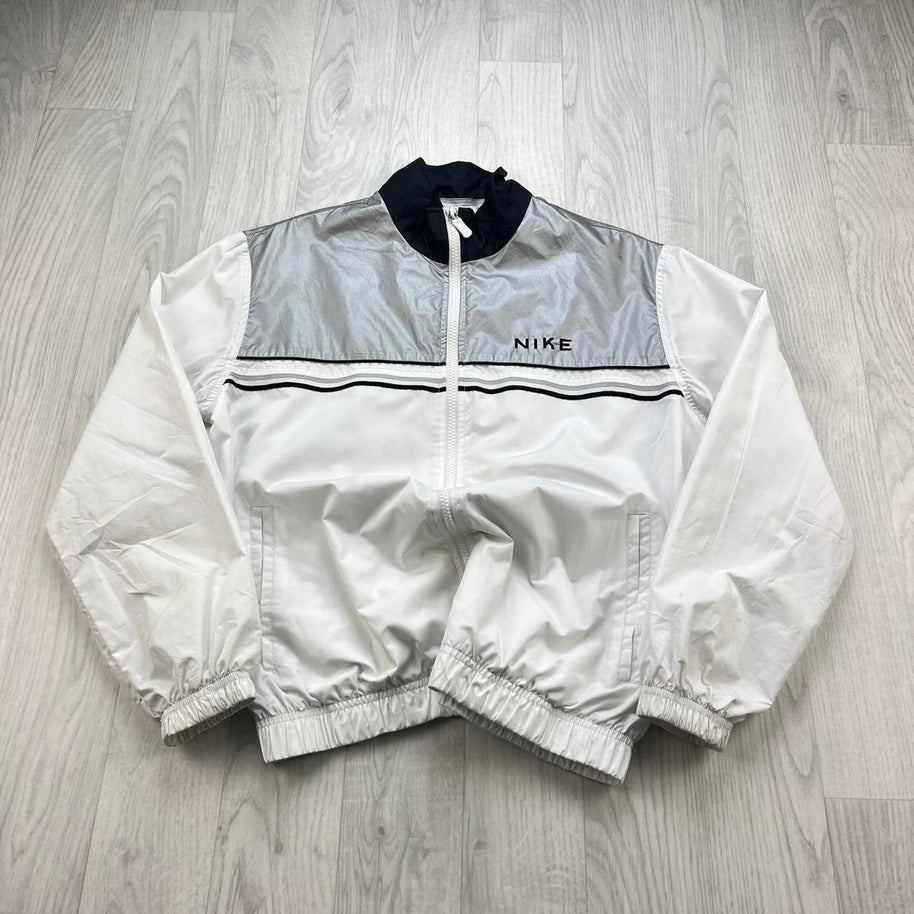 VINTAGE Y2K NIKE WINDBREAKER TRACK JACKET WHITE