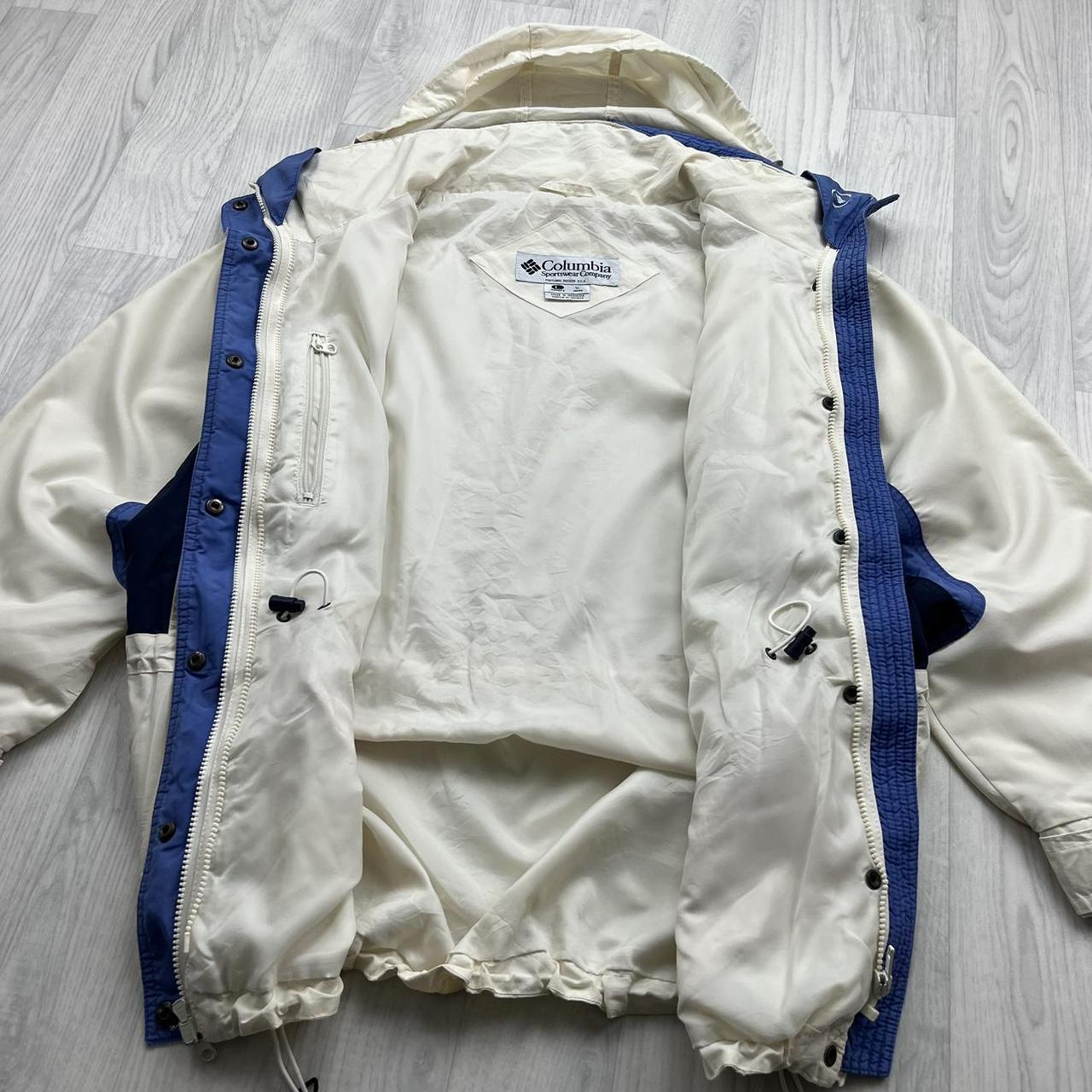 VINTAGE 00s COLUMBIA TECHNICAL UTILITY HEAVY SKI JACKET CREAM