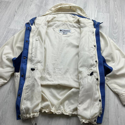 VINTAGE 00s COLUMBIA TECHNICAL UTILITY HEAVY SKI JACKET CREAM