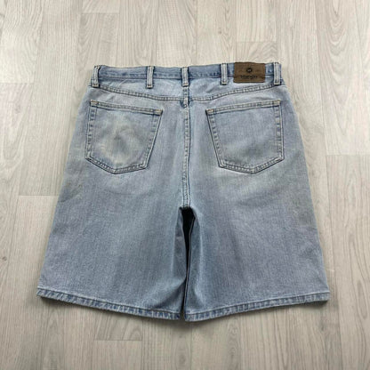 VINTAGE WRANGLER BAGGY LOOSE SKATER JORTS LIGHT BLUE (36w)