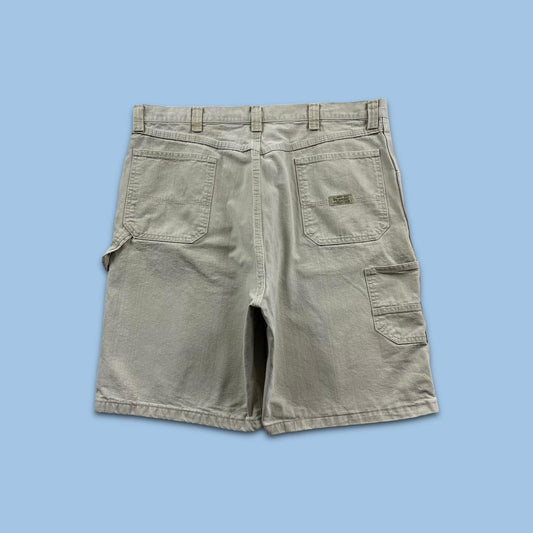 VINTAGE WRANGLER BAGGY CARPENTER JORTS CREAM (38w)