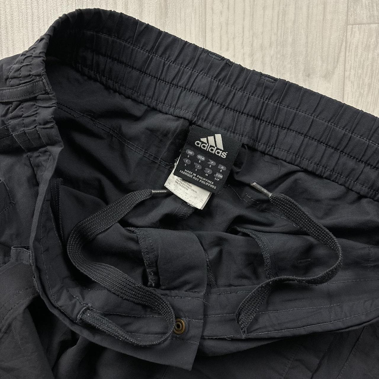 VINTAGE Y2K ADIDAS BAGGY TRACKSUIT BOTTOMS CHARCOAL GREY