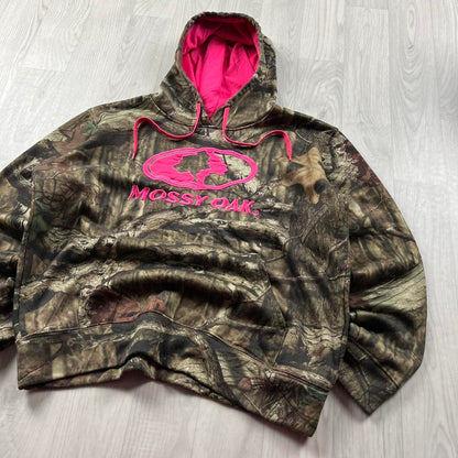 VINTAGE REALTREE MOSSY OAK HOODIE CAMO PINK