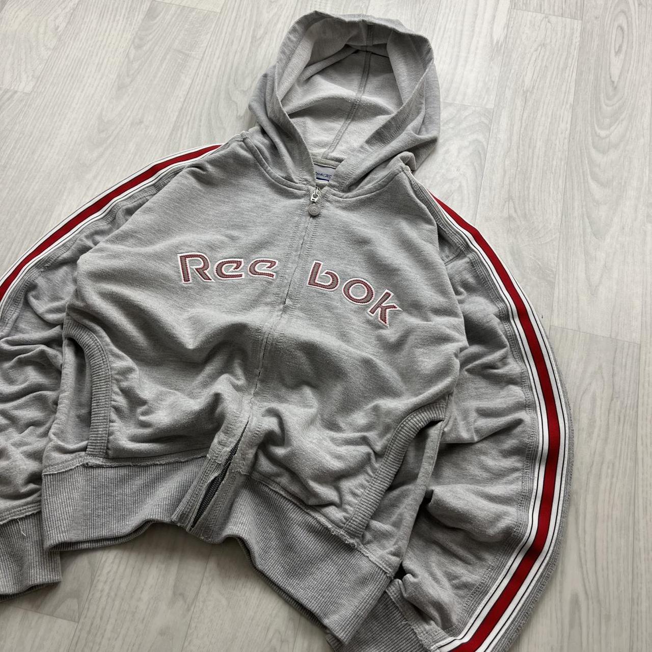 VINTAGE Y2K REEBOK ZIP HOODIE GREY