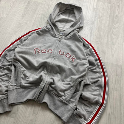 VINTAGE Y2K REEBOK ZIP HOODIE GREY