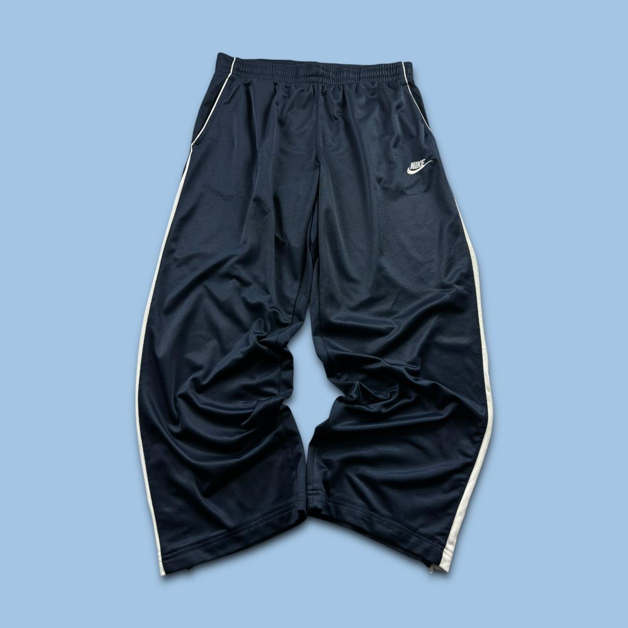 VINTAGE Y2K NIKE BAGGY TRACKSUIT BOTTOMS NAVY