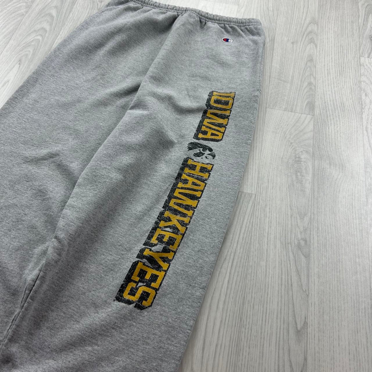VINTAGE Y2K CHAMPION IOWA BAGGY COTTON SWEATPANTS GREY