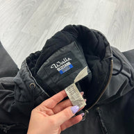 VINTAGE Y2K WALLS HOODED ACTIVE WORKWEAR BOMBER JACKET BLACK