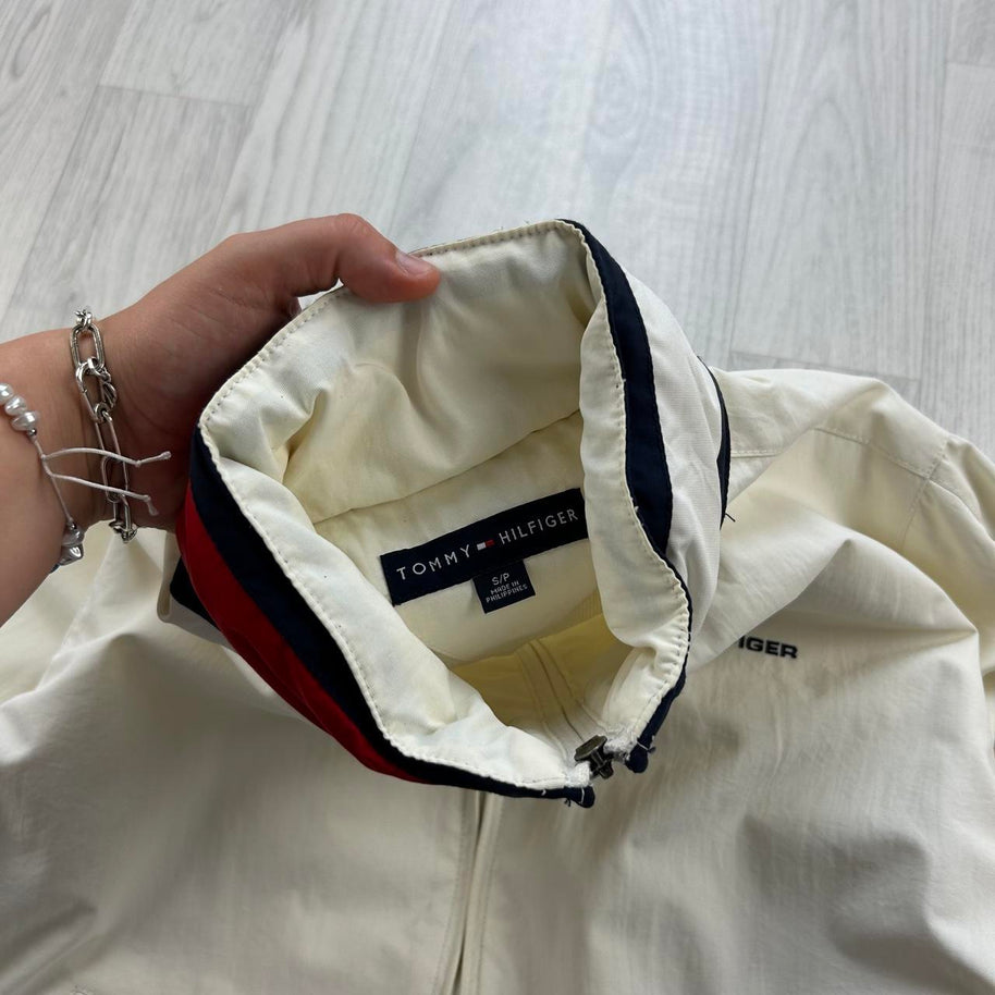 VINTAGE Y2K TOMMY HILFIGER BOMBER JACKET WHITE