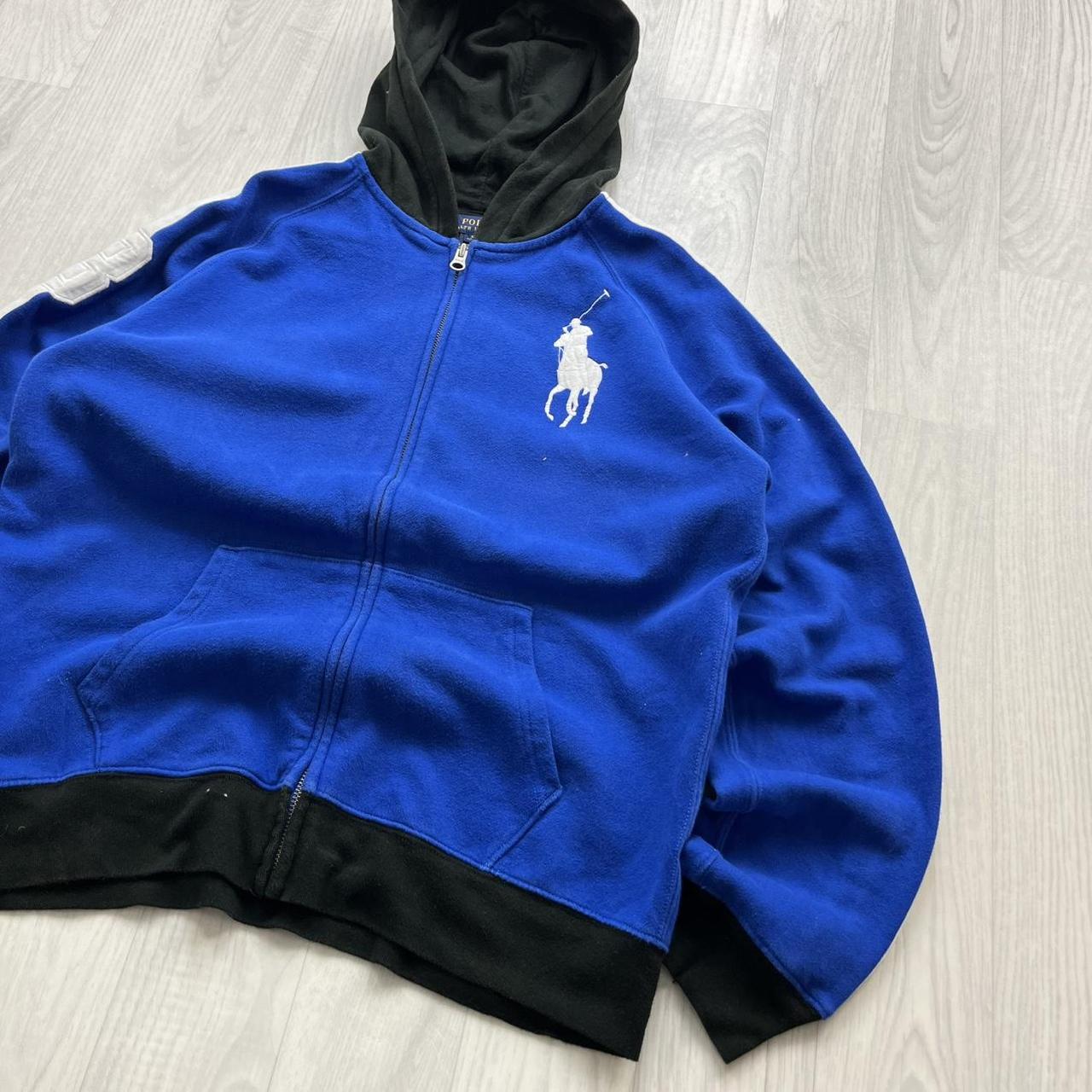 VINTAGE Y2K POLO RALPH LAUREN ZIP HOODIE BLUE