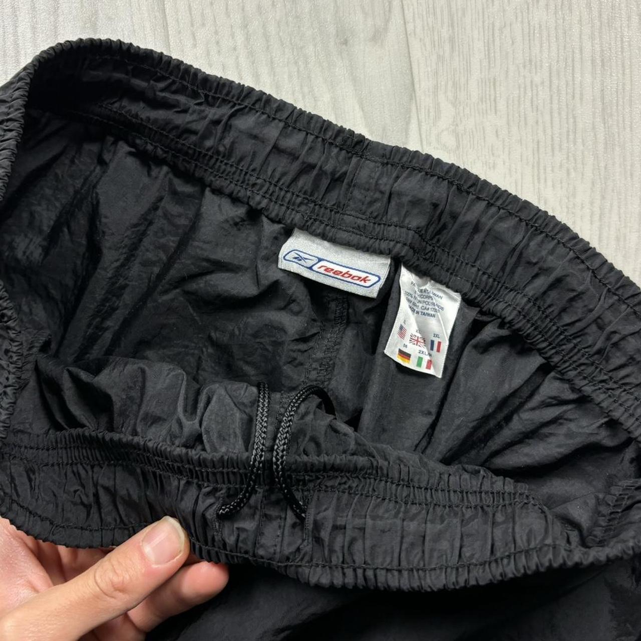 VINTAGE Y2K REEBOK BAGGY TRACKSUIT BOTTOMS BLACK