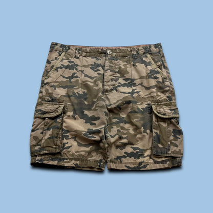 VINTAGE Y2K BAGGY CAMO CARGO SHORTS