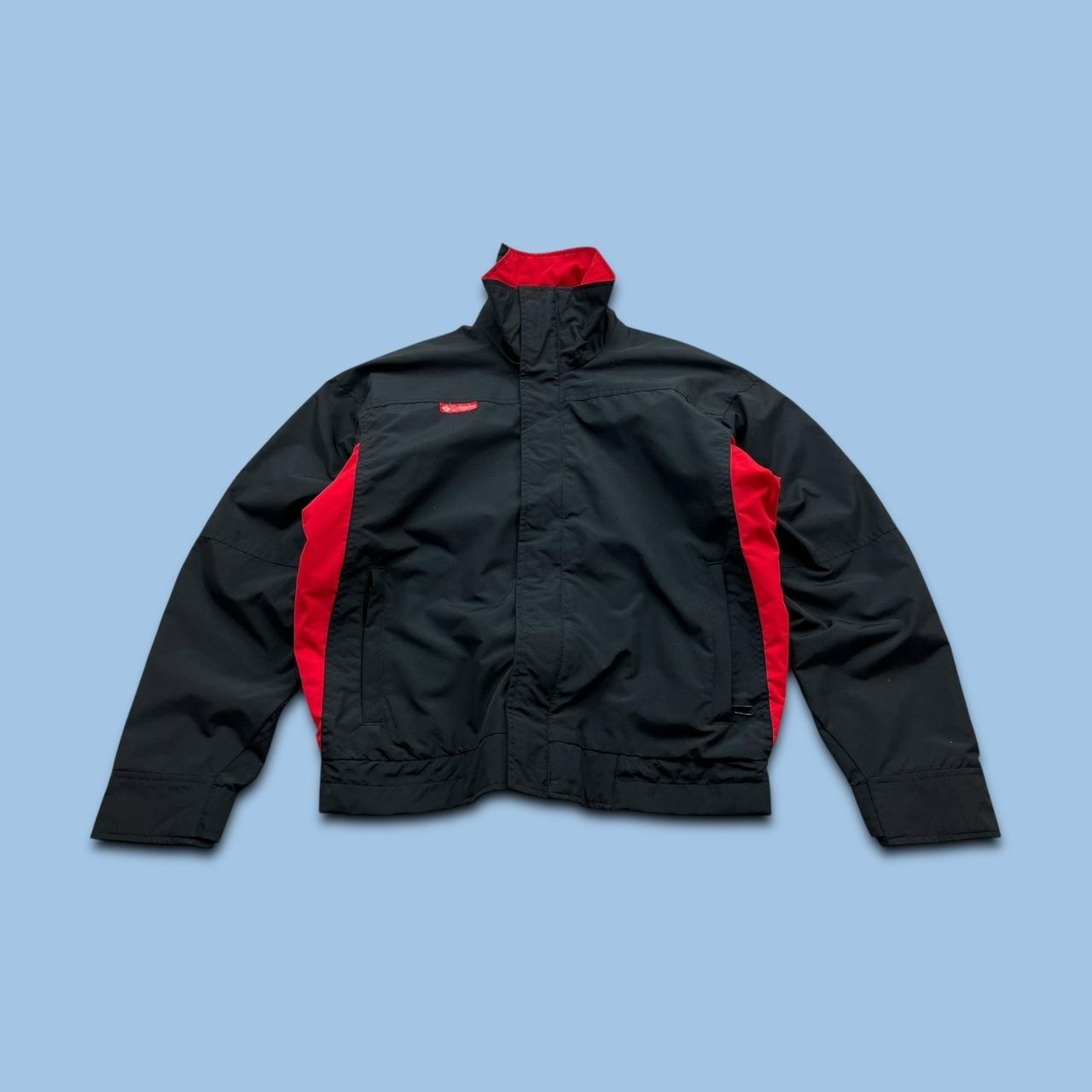 VINTAGE 00s COLUMBIA UTILITY BOMBER JACKET BLACK RED