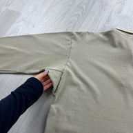 VINTAGE 90s ADIDAS LONG SLEEVE RUGBY POLO SHIRT CREAM