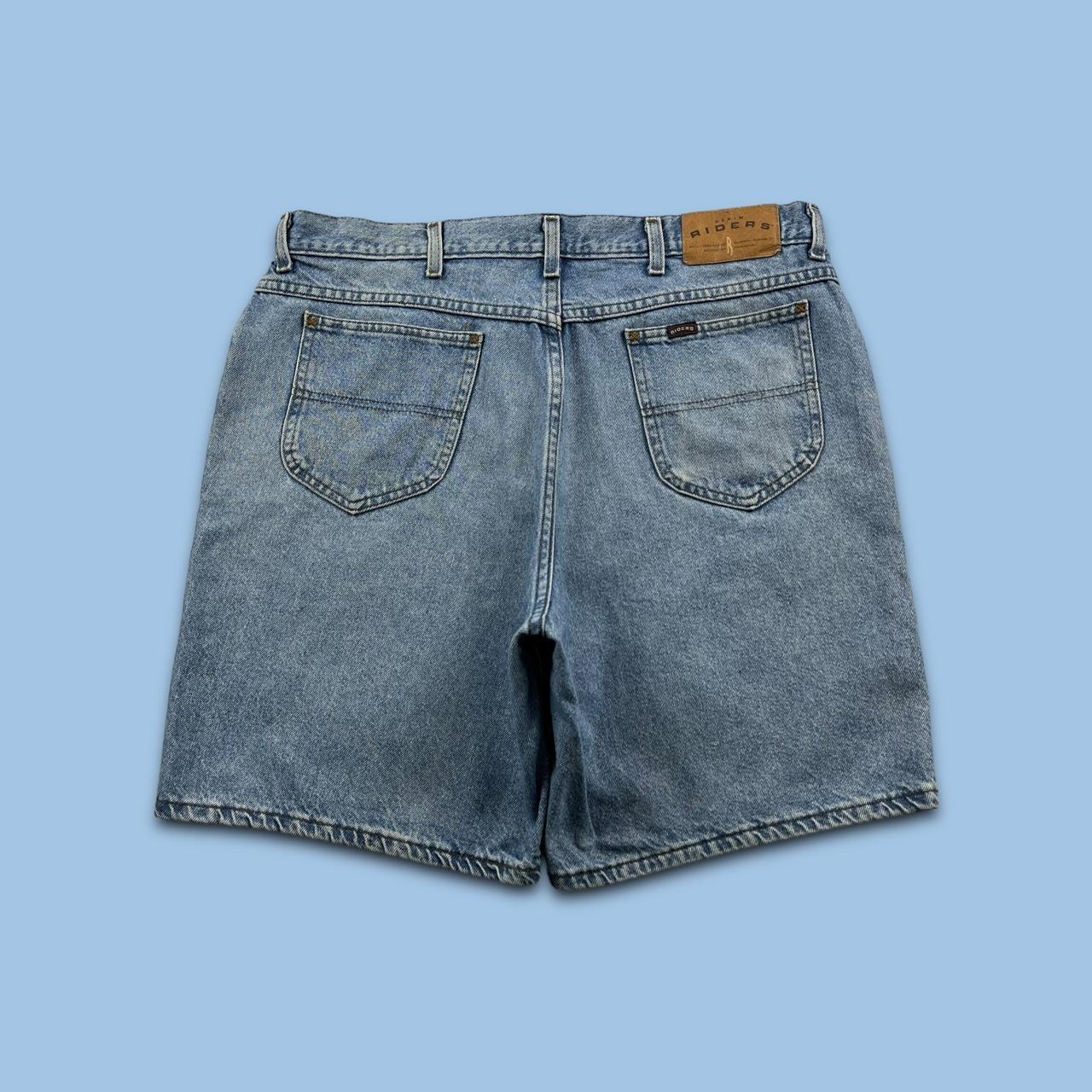 VINTAGE RIDERS BAGGY LOOSE SKATER JORTS BLUE (36w)