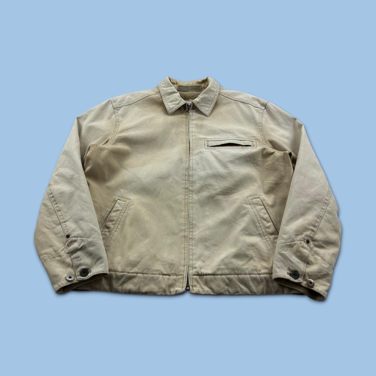 VINTAGE Y2K M&S DETROIT WORKWEAR BOMBER JACKET CREAM