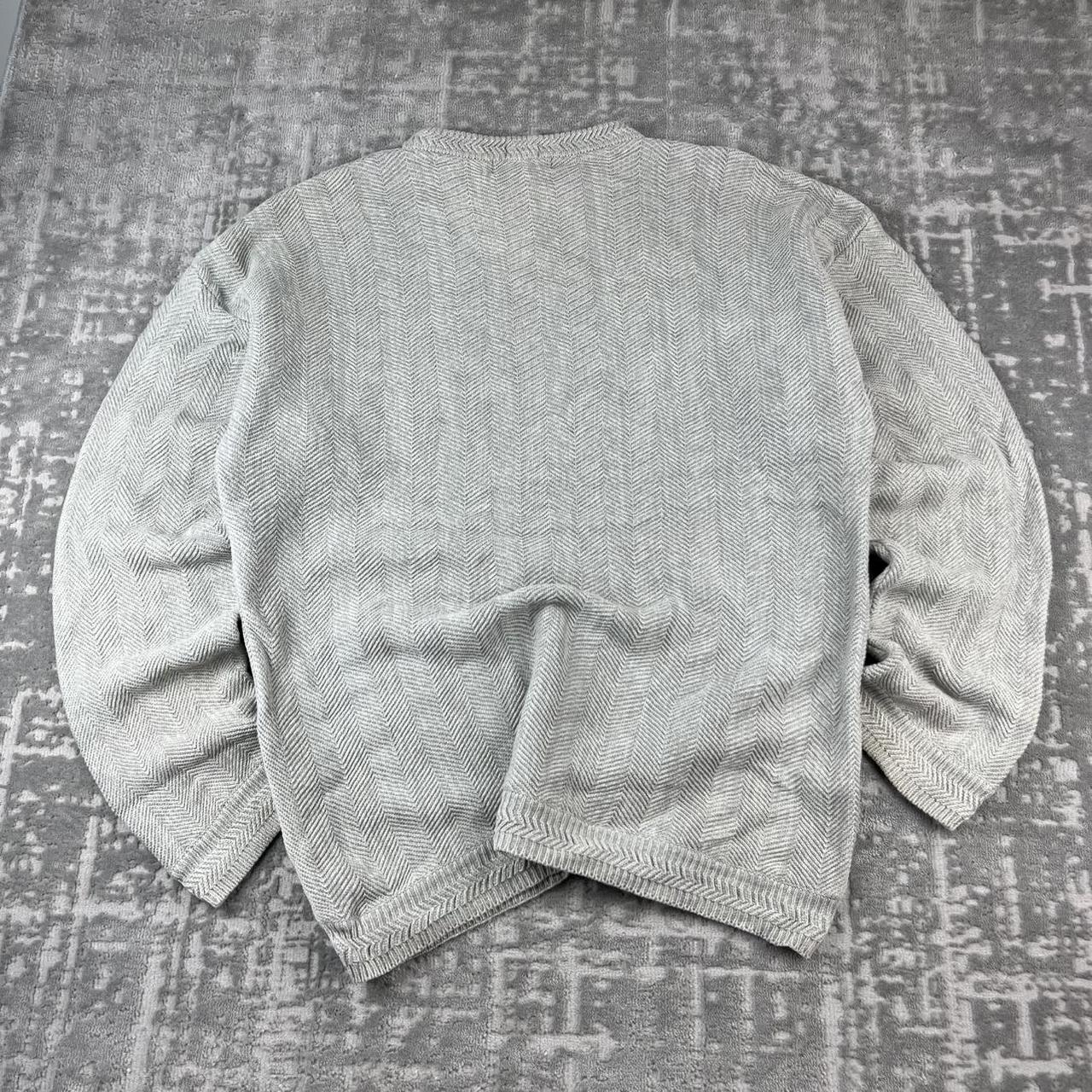 VINTAGE Y2K CHAPS RIBBED CHUNKY ESSENTIAL KNITTED JUMPER GREY