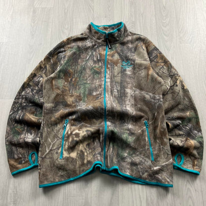 VINTAGE REALTREE ZIP UP FLEECE CAMO BLUE