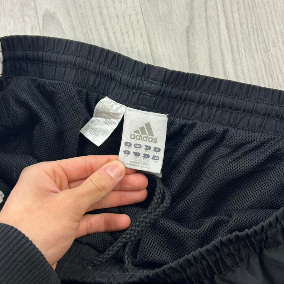 VINTAGE Y2K ADIDAS BAGGY TRACKSUIT BOTTOMS BLACK