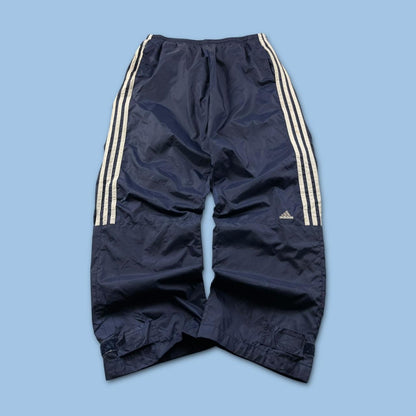 VINTAGE Y2K ADIDAS BAGGY TRACKSUIT BOTTOMS NAVY