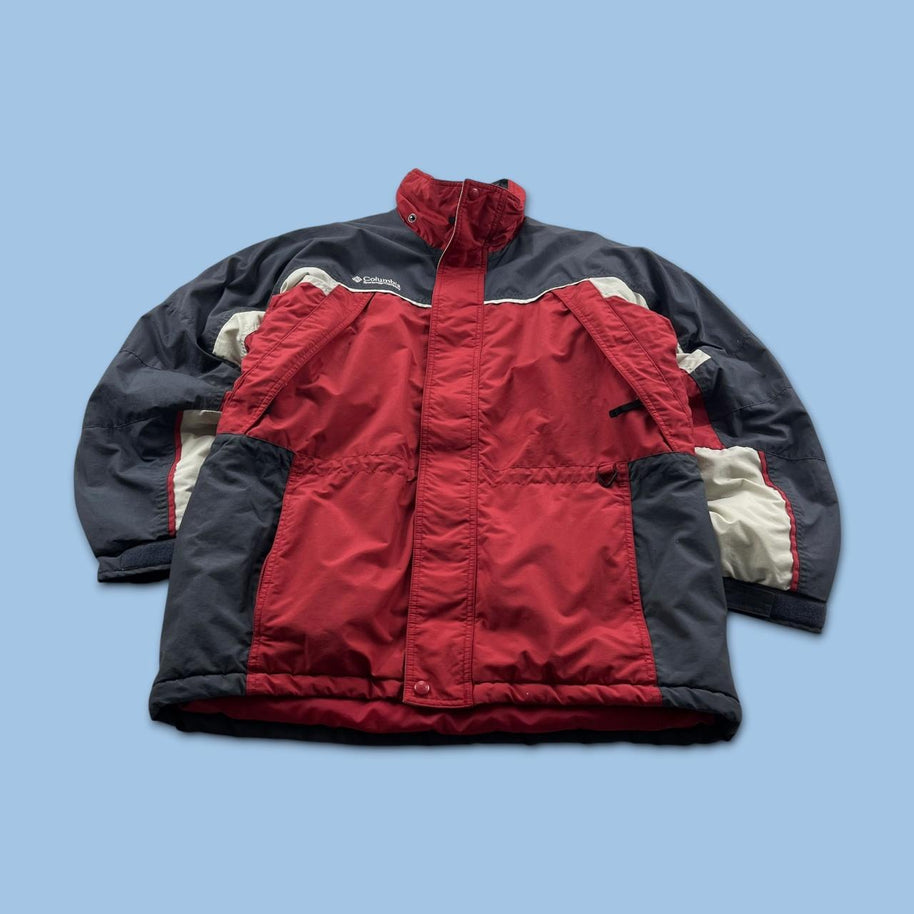 VINTAGE Y2K COLUMBIA UTILITY SKI JACKET RED GREY