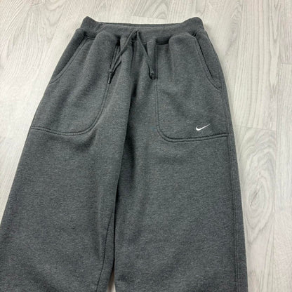 VINTAGE 00s NIKE STRAIGHT LEG COTTON SWEATPANTS CHARCOAL GREY