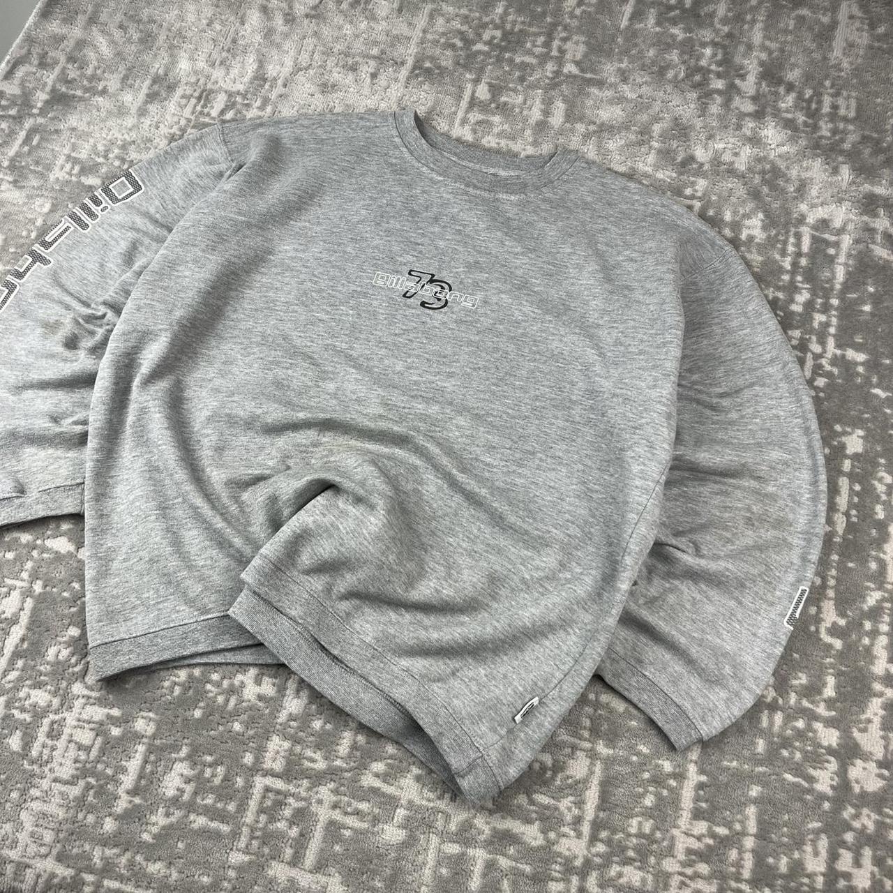 VINTAGE Y2K BILLABONG GRAPHIC SURF BOXY SWEATSHIRT GREY