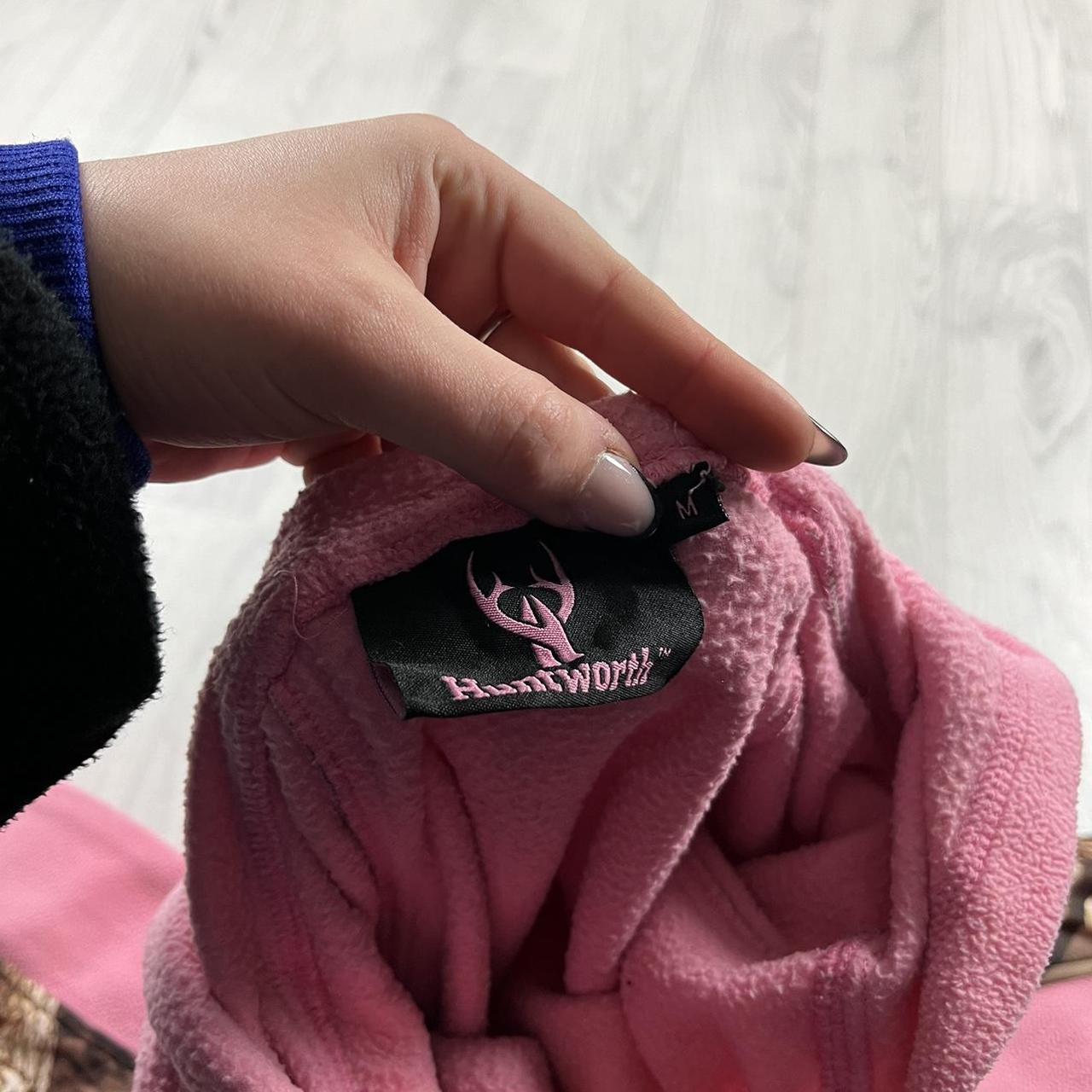 VINTAGE REALTREE QUARTER ZIP FLEECE HOODIE CAMO PINK