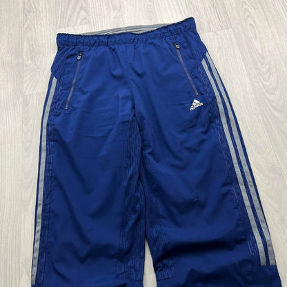 VINTAGE Y2K ADIDAS TECHNICAL BAGGY TRACKSUIT BOTTOMS NAVY BLUE