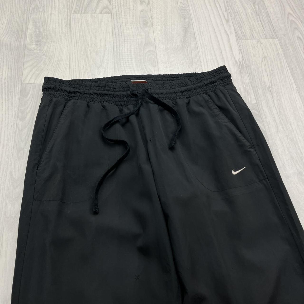 VINTAGE Y2K NIKE LOW RISE BAGGY TRACKSUIT BOTTOMS BLACK