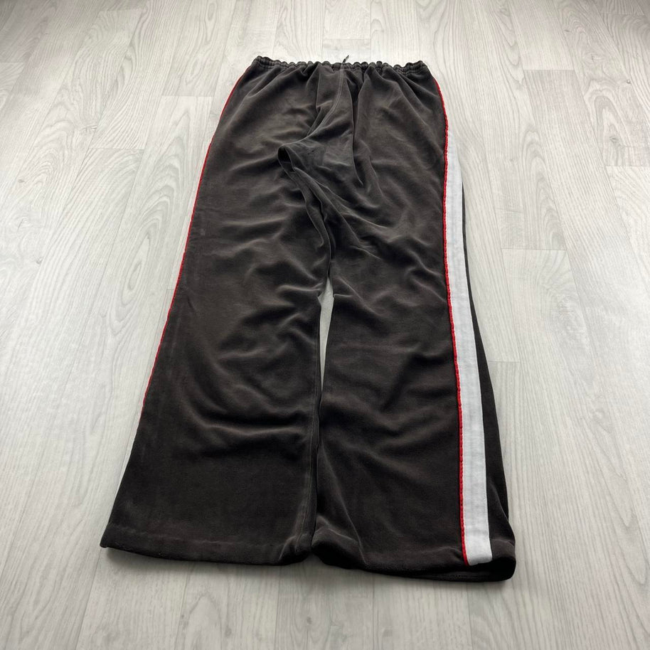 VINTAGE Y2K PUMA LOW RISE VELOUR TRACKSUIT BOTTOMS BROWN