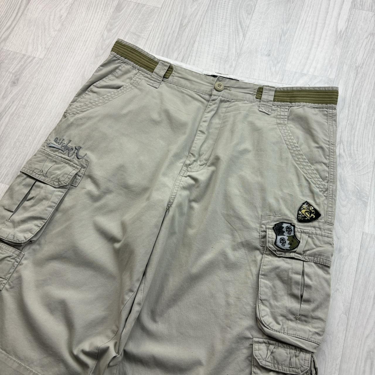 VINTAGE Y2K QUIKSILVER LONG BAGGY SHORTS CREAM