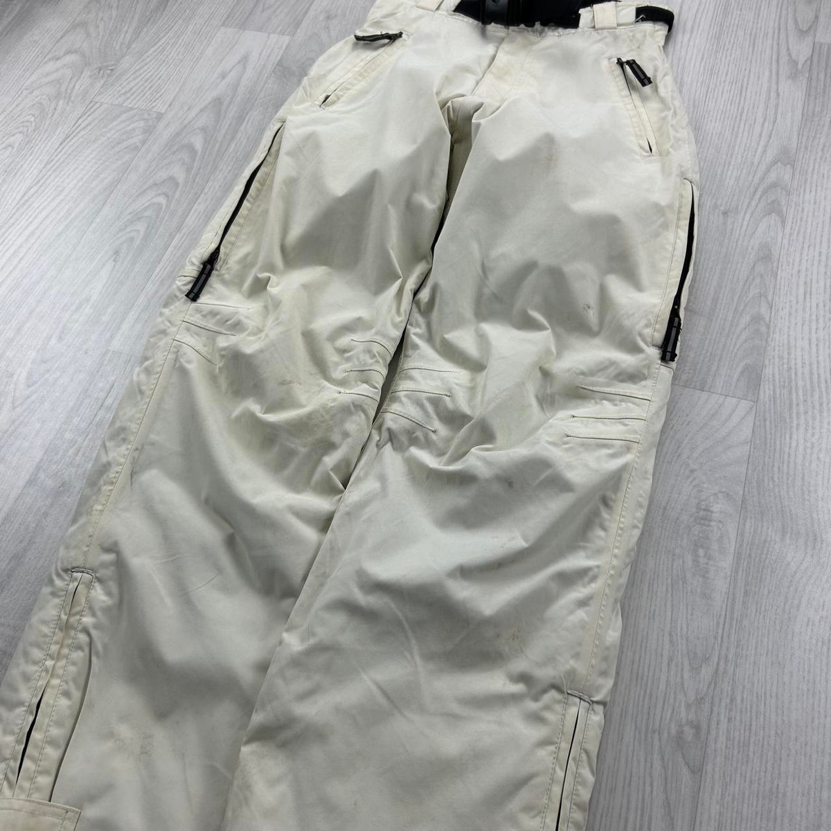 VINTAGE Y2K TOG 24 BAGGY SKI PANTS SALOPETTES CREAM