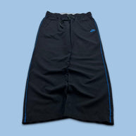 VINTAGE Y2K NIKE WIDE LEG PIN STRIPE TRACKSUIT BOTTOMS BLACK