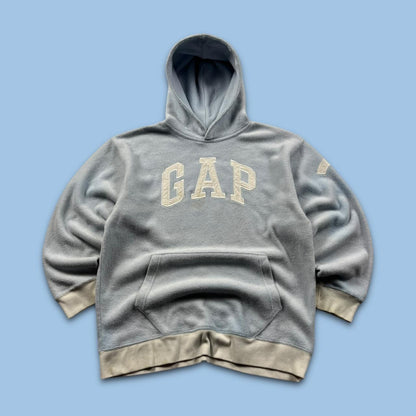 VINTAGE Y2K GAP SPELL OUT FLEECE HOODIE BABY BLUE