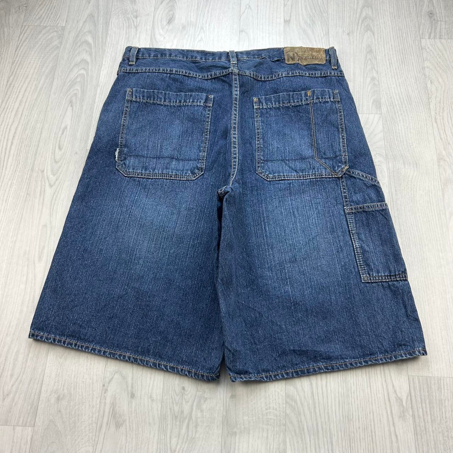 VINTAGE Y2K NAUTICA JEANS BAGGY CARPENTER JORTS BLUE