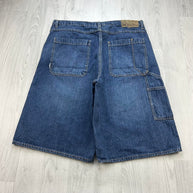 VINTAGE Y2K NAUTICA JEANS BAGGY CARPENTER JORTS BLUE