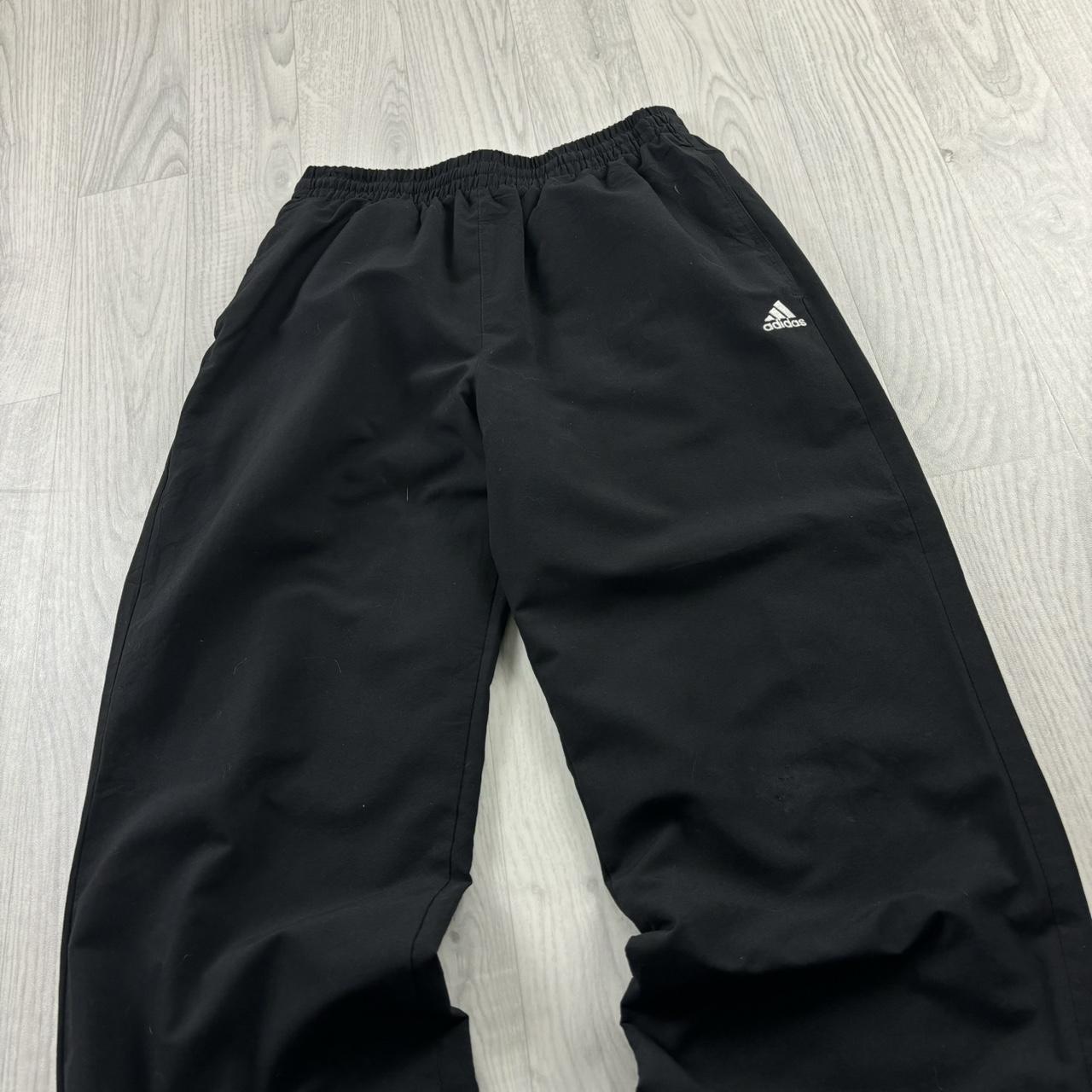 ADIDAS BAGGY TRACKSUIT BOTTOMS BLACK