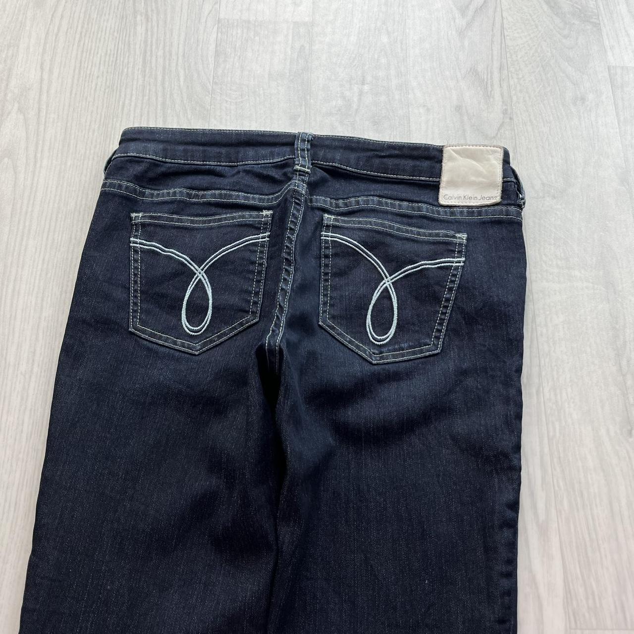 VINTAGE Y2K CALVIN KLEIN LOW RISE SLIM BOOTCUT JEANS NAVY