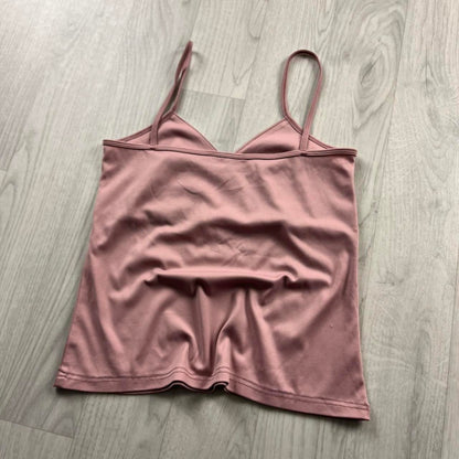 VINTAGE Y2K WRAP CAMI TOP PINK