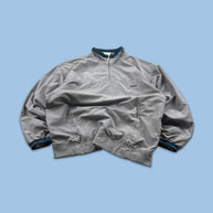 VINTAGE 90s ADIDAS QUARTER ZIP LIGHTWEIGHT JACKET GREY