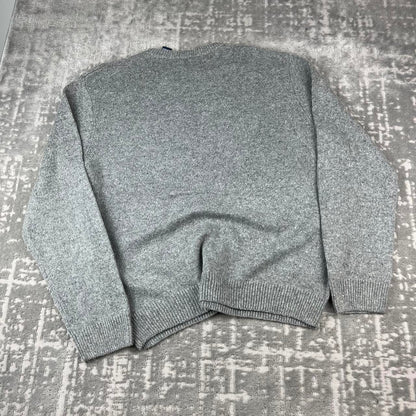 VINTAGE Y2K CHAPS CHUNKY KNITTED JUMPER GREY