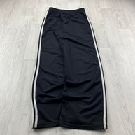 VINTAGE Y2K ADIDAS SIDE STRIPE BAGGY TRACKSUIT BOTTOMS BLACK