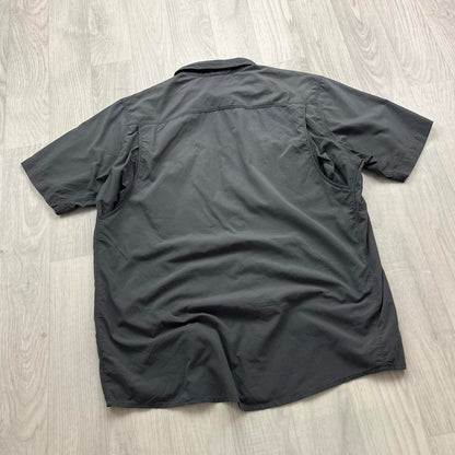 VINTAGE Y2K THE NORTH FACE UTILITY BUTTON UP SHORT SLEEVE SHIRT GREY