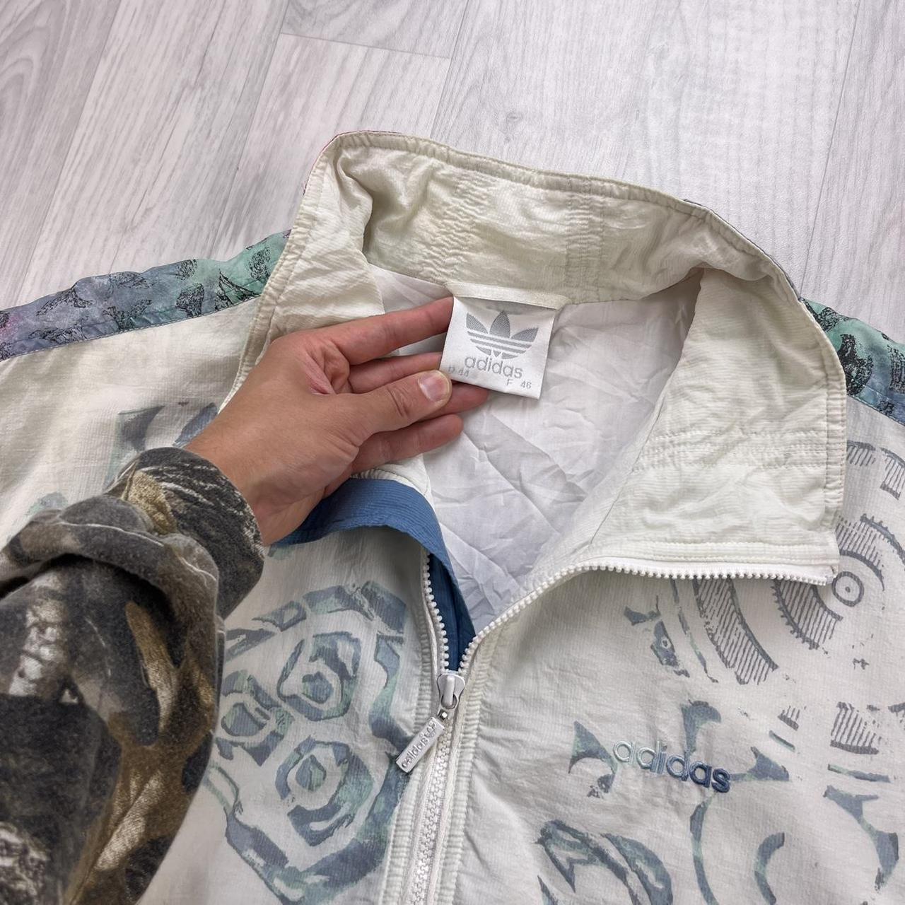 VINTAGE 90s ADIDAS TENNIS WINDBREAKER JACKET WHITE