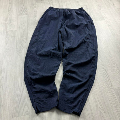 VINTAGE 90s ADIDAS BAGGY SHELL TRACKSUIT BOTTOMS NAVY