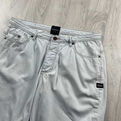 VINTAGE BARNEY COOLS BAGGY JORTS WHITE (34w)