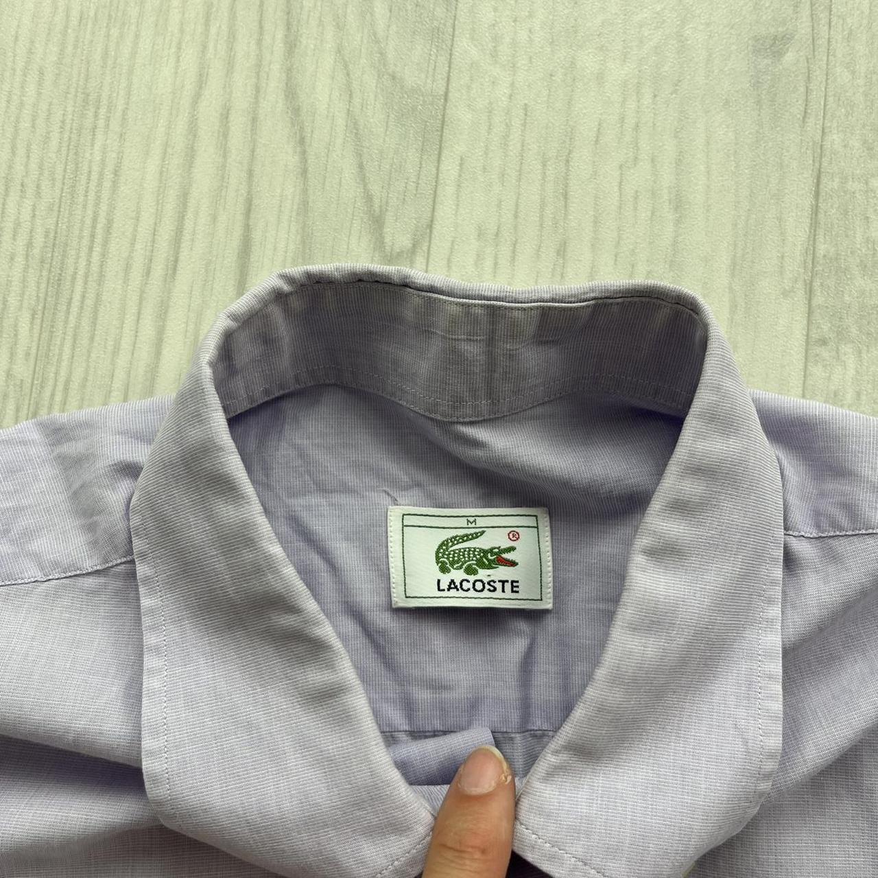 VINTAGE Y2K LACOSTE SHORT SLEEVE BUTTON UP SHIRT LILAC